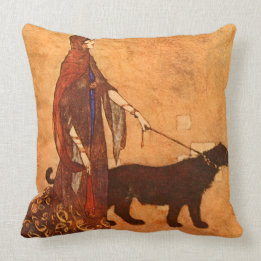 Queen of the Ebony Isles Edmund Dulac Fine Art Cushion