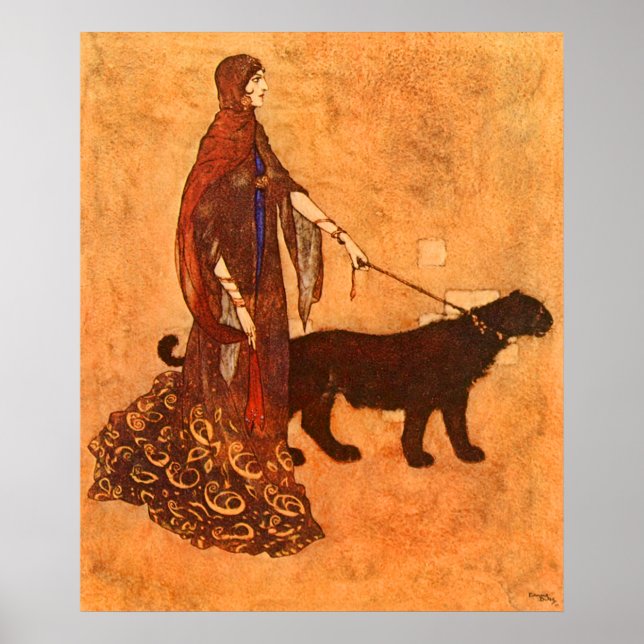 Queen of the Ebony Isles Edmund Dulac Fine Art Poster (Front)