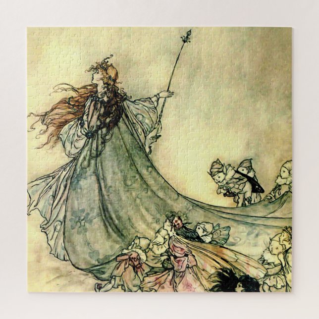 “Queen of the Fairies” by Arthur Rackham Jigsaw Puzzle (Vertical)