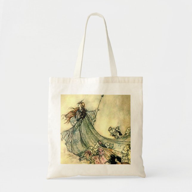 “Queen of the Fairies” by Arthur Rackham Tote Bag (Front)
