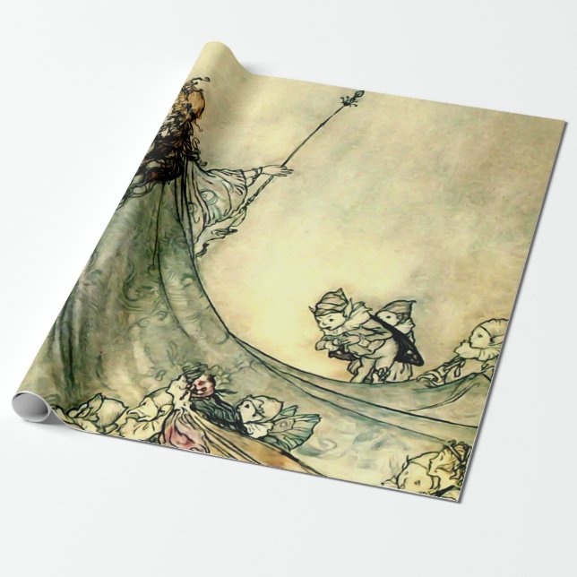 “Queen of the Fairies” by Arthur Rackham Wrapping Paper (Unrolled)