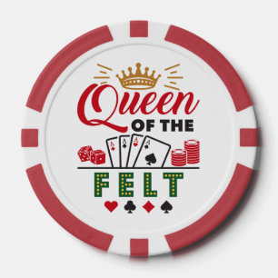 Queen of the Felt Poker Player Women Chips