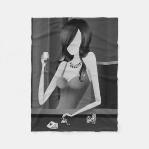 Queen of the Game - Las Vegas Casino  Fleece Blanket