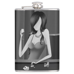 Queen of the game - las Vegas Casino Hip Flask