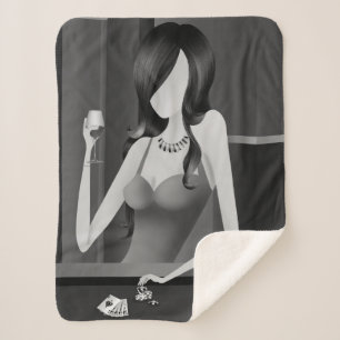 Queen of the Game - Las Vegas Casino Sherpa Blanket