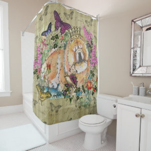 QUEEN OF THE GARDEN Chow shower curtain
