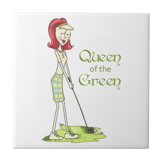 Queen of the Green Ceramic Tile (Front)