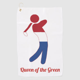 Queen of the Green Dutch Flag Golf Player Towel