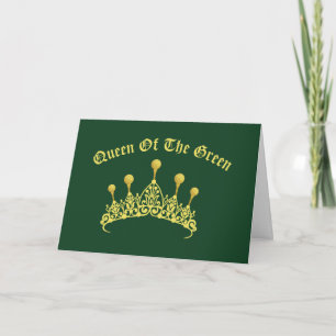 Queen of The Green Golf Birthday Card