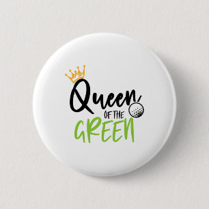 Queen Of The Green Golf Christmas Matching Women G 6 Cm Round Badge