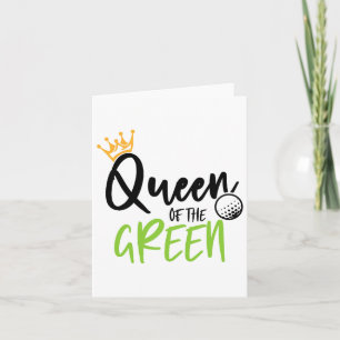 Queen Of The Green Golf Christmas Matching Women G Card