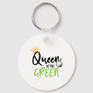 Queen Of The Green Golf Christmas Matching Women G Key Ring