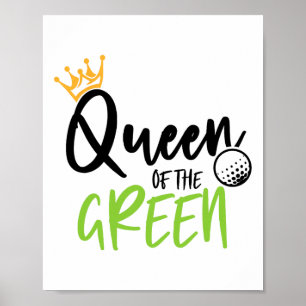 Queen Of The Green Golf Christmas Matching Women G Poster
