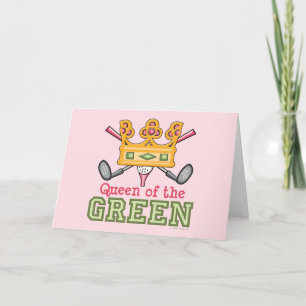 Queen of the Green Golf Greeting Card