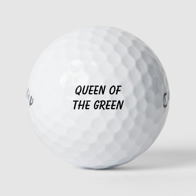 'Queen of the Green' Golf Tournament Favour Balls (Front)