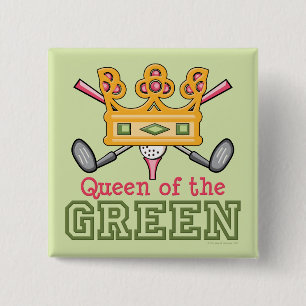 Queen of the Green Golfer Button