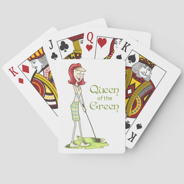 Queen of the Green Playing Cards (Back)