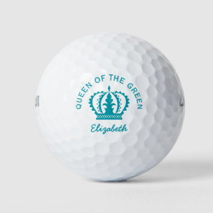 Queen of the Green Teal Crown Golf Balls