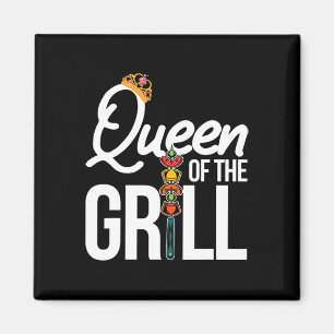 Queen Of The Grill Funny Smoking Meat Bbq Women By Magnet