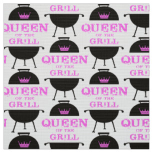 Queen Of The Grill, Pink Crown Pink Fabric