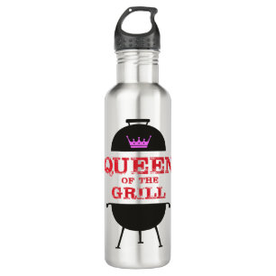 Queen Of The Grill, Pink Crown Red 710 Ml Water Bottle