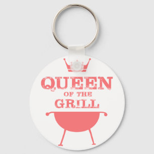Queen Of The Grill, Pink Key Ring