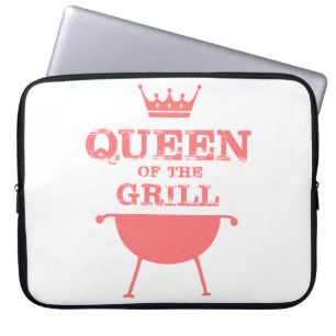 Queen Of The Grill, Pink Laptop Sleeve