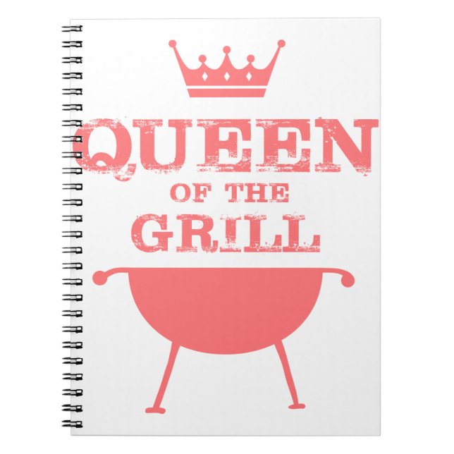 Queen Of The Grill, Pink Notebook (Front)