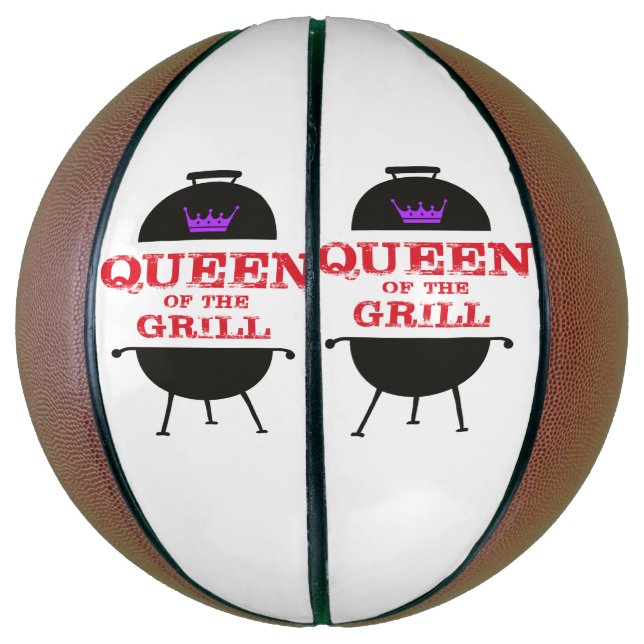 Queen Of The Grill, Purple Crown Red Basketball (Vertical)