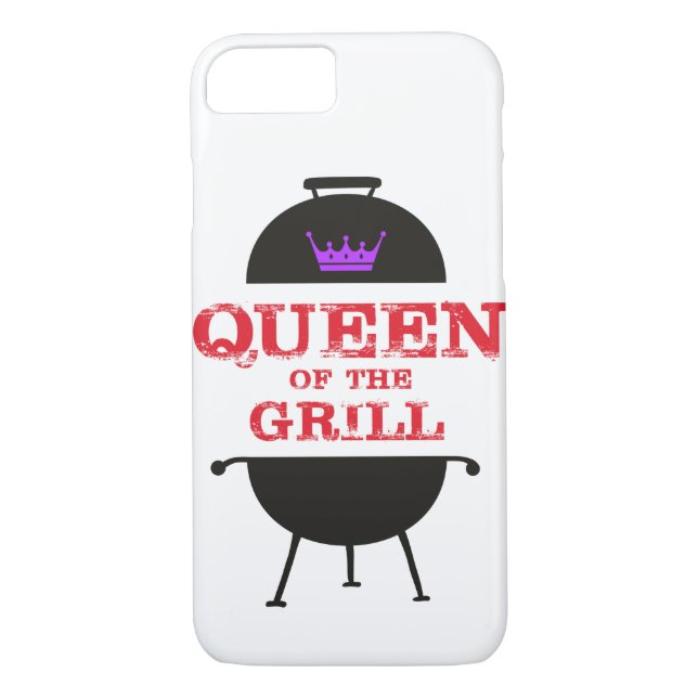 Queen Of The Grill, Purple Crown Red Case-Mate iPhone Case (Back)