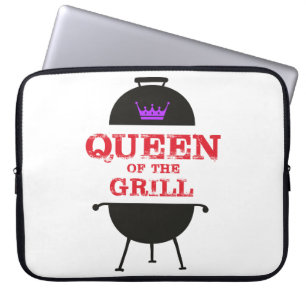 Queen Of The Grill, Purple Crown Red Laptop Sleeve