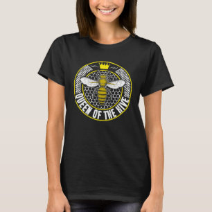 Queen Of The Hive Beekeeping Beekeeper Honeycomb B T-Shirt