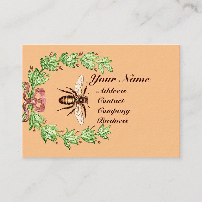 QUEEN OF THE HONEY BEES  IN SKEP / BEEKEEPER BUSINESS CARD (Front)