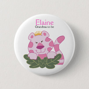 QUEEN OF THE JUNGLE NAME TAG Personalised Button