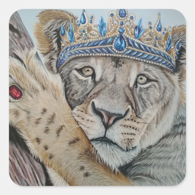 Queen of the Jungle Square Sticker (Front)