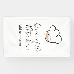 Queen of the kitchen chef cooking add name crown  banner
