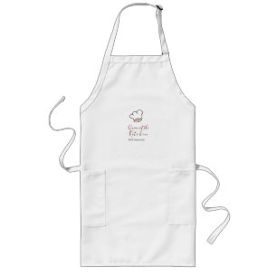 Queen of the kitchen chef cooking add name crown long apron