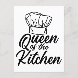 Queen Of The Kitchen Cooking Lover Funny Chef Postcard