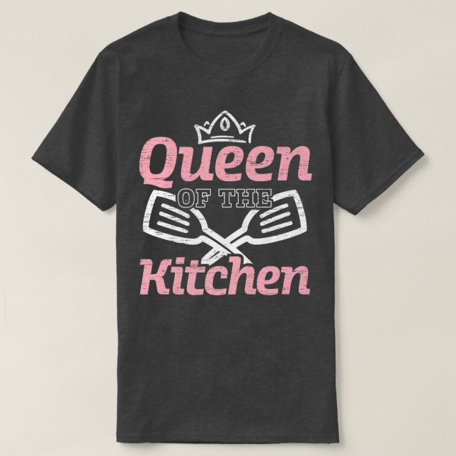 Queen Of The Kitchen Cooking Master Chef Hat Cook  T-Shirt (Design Front)
