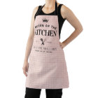 Queen of the Kitchen Crown Foodie Mum Pink Plaid