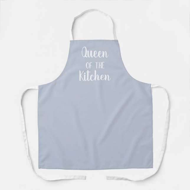 Queen of the Kitchen Periwinkle Apron (Front)