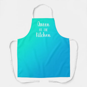 Queen of the Kitchen Teal Gradient Apron