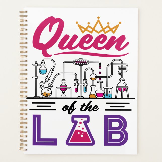 Queen of the Lab Laboratory Technician Scientist Planner (Front)