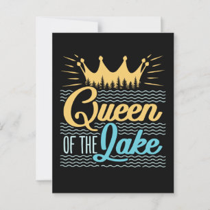 Queen of the Lake Women Summer Outdoors Postcard