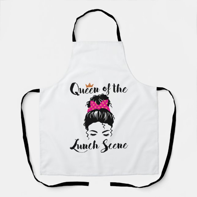 Queen of the Lunch Scene Cafeteria Worker Women Apron (Front)