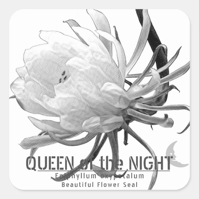Queen of the Night スクエアシール Square Sticker (Front)