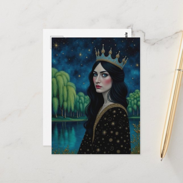 Queen of the Night at the Lake Postcard (Front/Back In Situ)