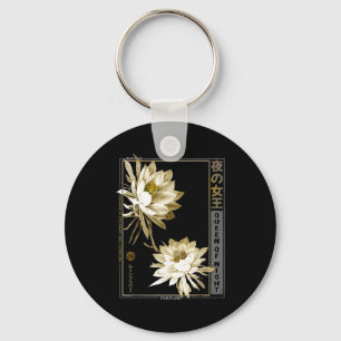 Queen Of The Night Moonflower Ephyllum Japanese Fl Key Ring