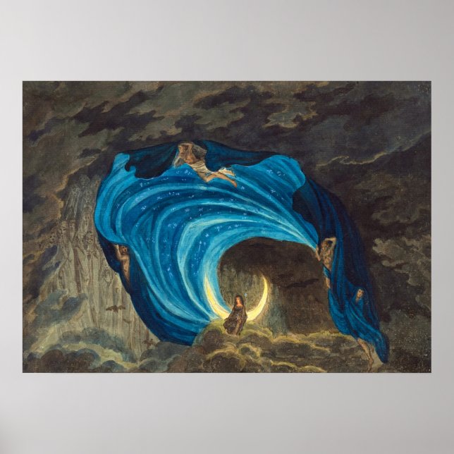 Queen of the Night Scene by Simon Quaglio Poster (Front)