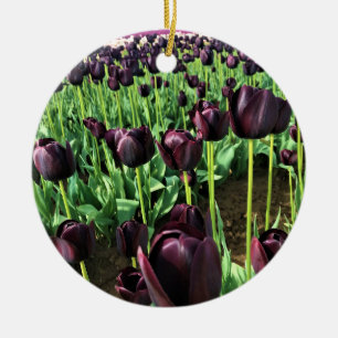 Queen of the Night Tulips, Oregon Ceramic Ornament